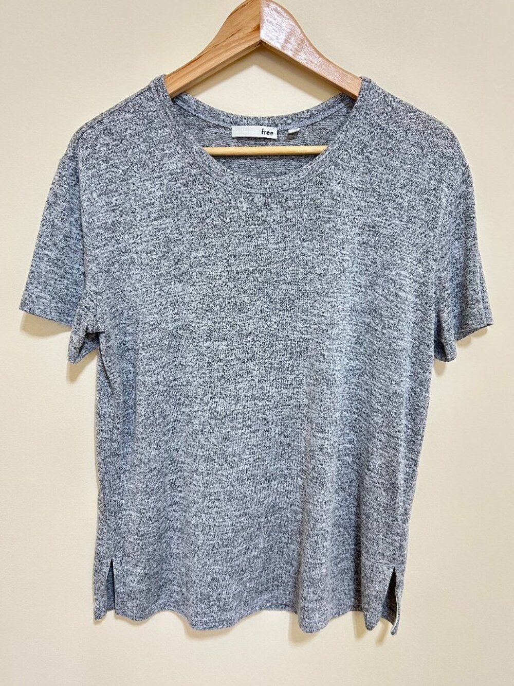 Aritzia Wilfred Free Short Sleeve Top Heathered Gray Size S